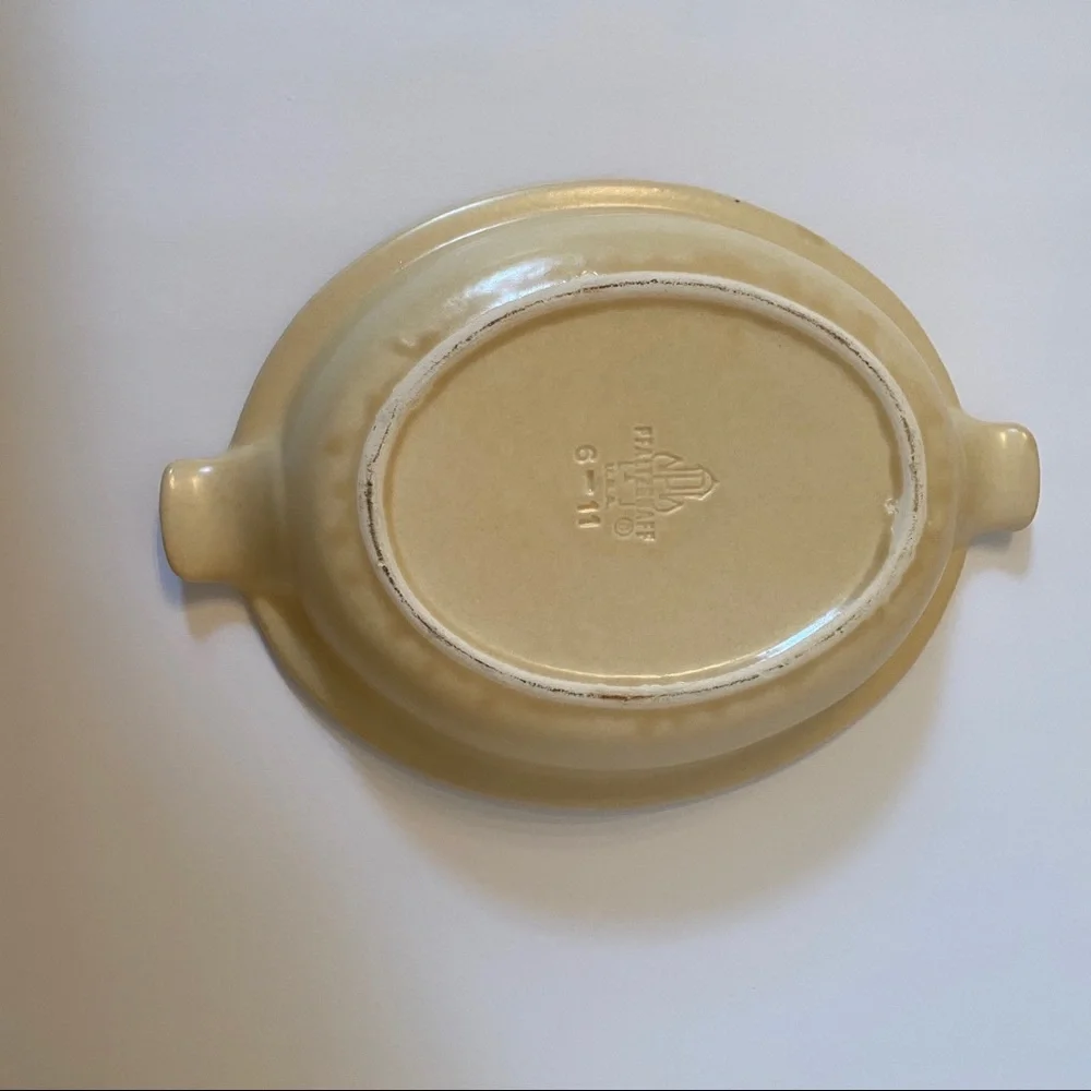 PFALTZGRAFF DISH SERVING VILLAGE PATTERN TAN BROWN DINING CASSEROLE BAKER HOME